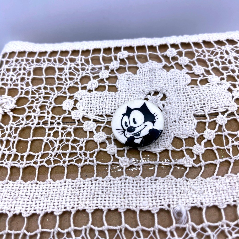 Vintage 1930s Felix The Cat Celluloid Cartoon Pin Pinback‎ Button 7/8"
